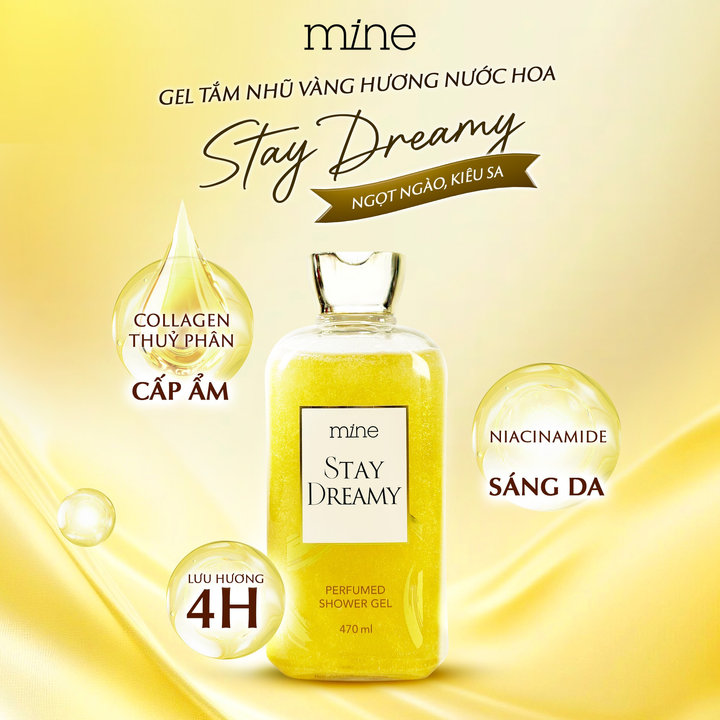 Alternative view of Gel Tắm Trắng Nhũ Vàng Nước Hoa Mine Stay Dreamy 500g
