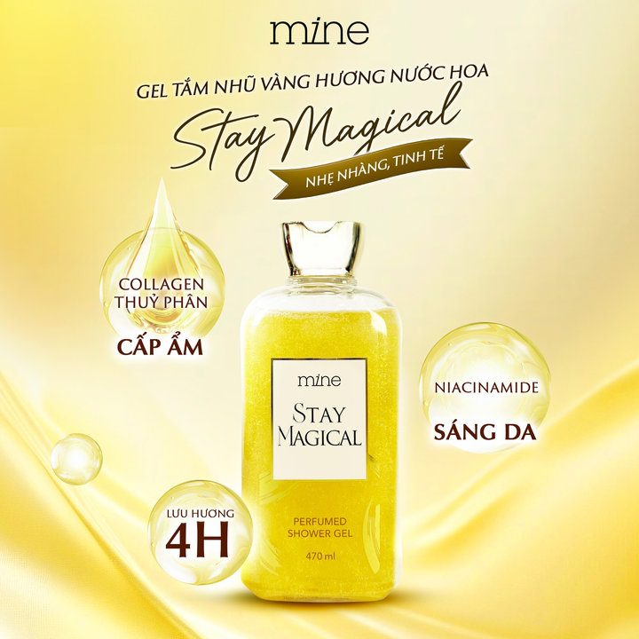 Alternative view of Gel Tắm Trắng Nhũ Vàng Nước Hoa Mine Stay Magical 500g