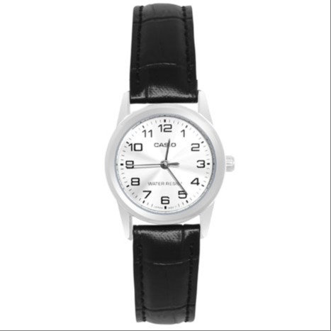 Đồng Hồ Kim Nữ Da Casio Ltp-v001l-7budf Đen