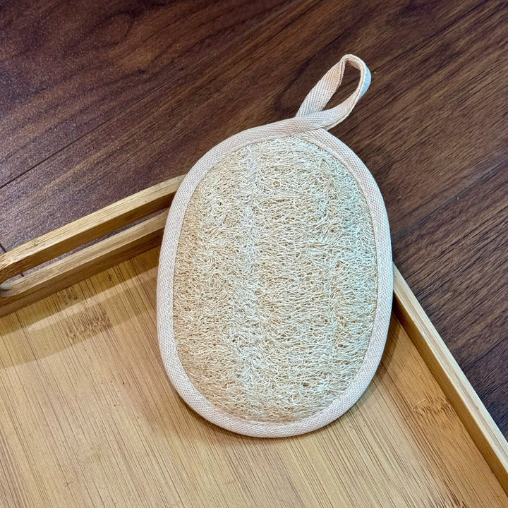 Alternative view of Bông Tắm Xơ Mướp 1 Mặt Xơ - Hình Oval - Size 10*14 - Tự Nhiên - Kb Ecolife