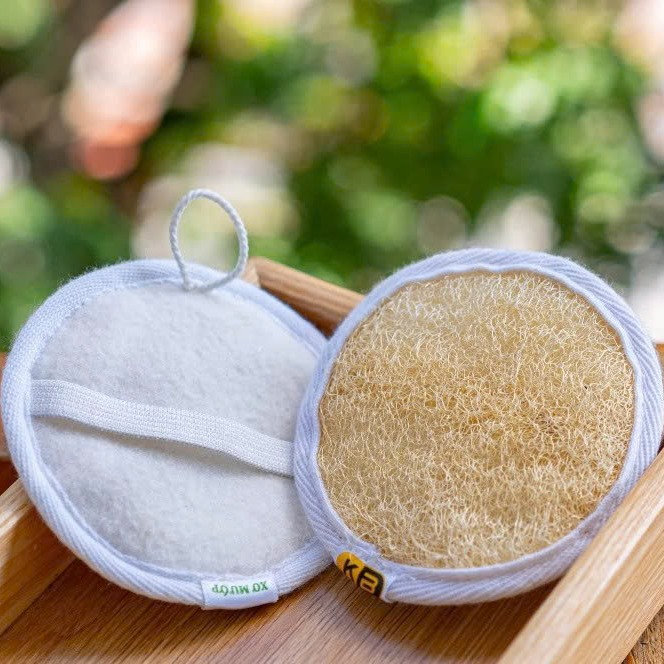 Bông Massage Xơ Mướp - Size 10 Cm – Làm Sạch Tự Nhiên, Chăm Sóc Làn Da Hoàn Hảo - Kb