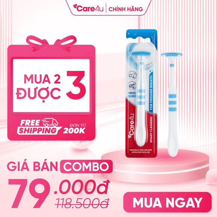 Combo 3 Dụng Cụ Làm Sạch Lưỡi Care4u