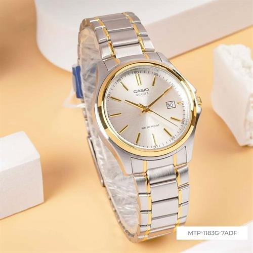 Đồng Hồ Kim Nam Dây Kim Loại Casio Mtp-1183g-7adf Trắng