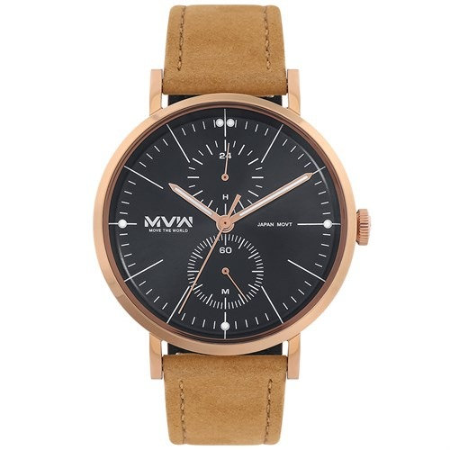 Đồng Hồ Pin Nam Dây Da Mvw Ml088-02 Nâu