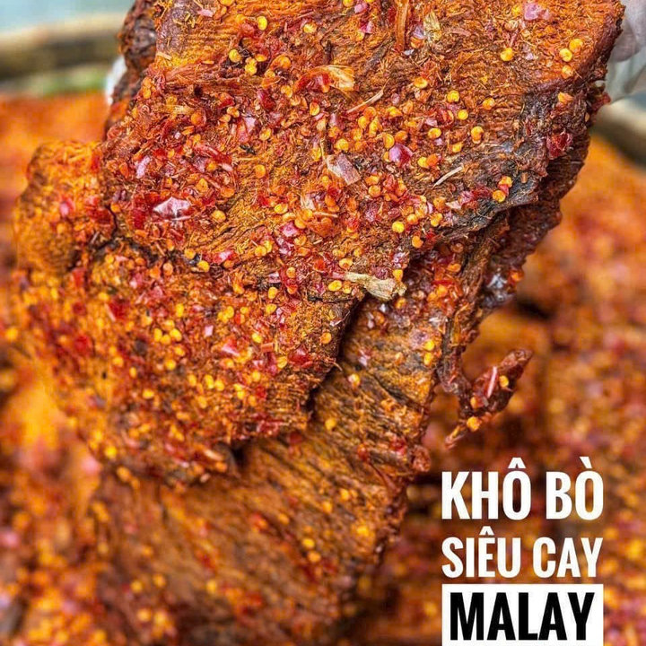 Khô Bò Siêu Cay Malay, Ăn Là Khó Dừng Tay 250g - Winnie House