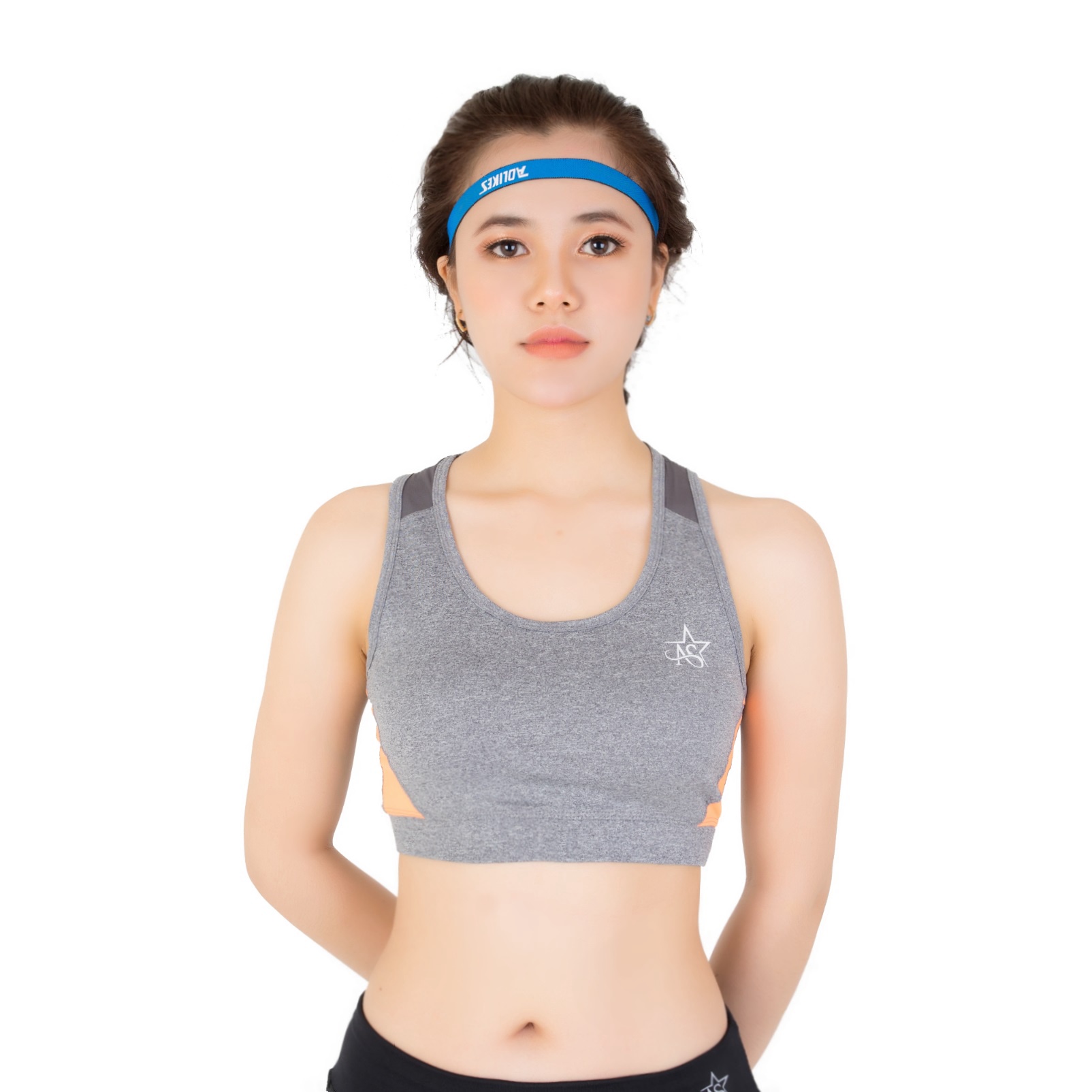 Bộ Tập Thể Thao Nữ Quần Lỡ Áo Bra Phối Lưới Dl1103 Màu Xám - Ansa Sport