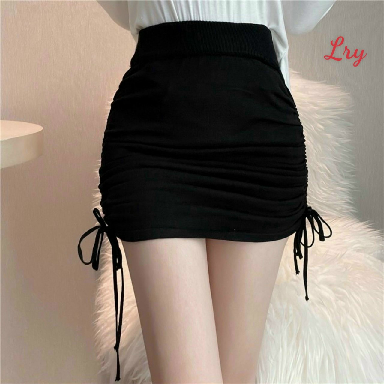 Alternative view of Chân Váy Rút Ôm Body Thun Rip - Lê Phương Boutique