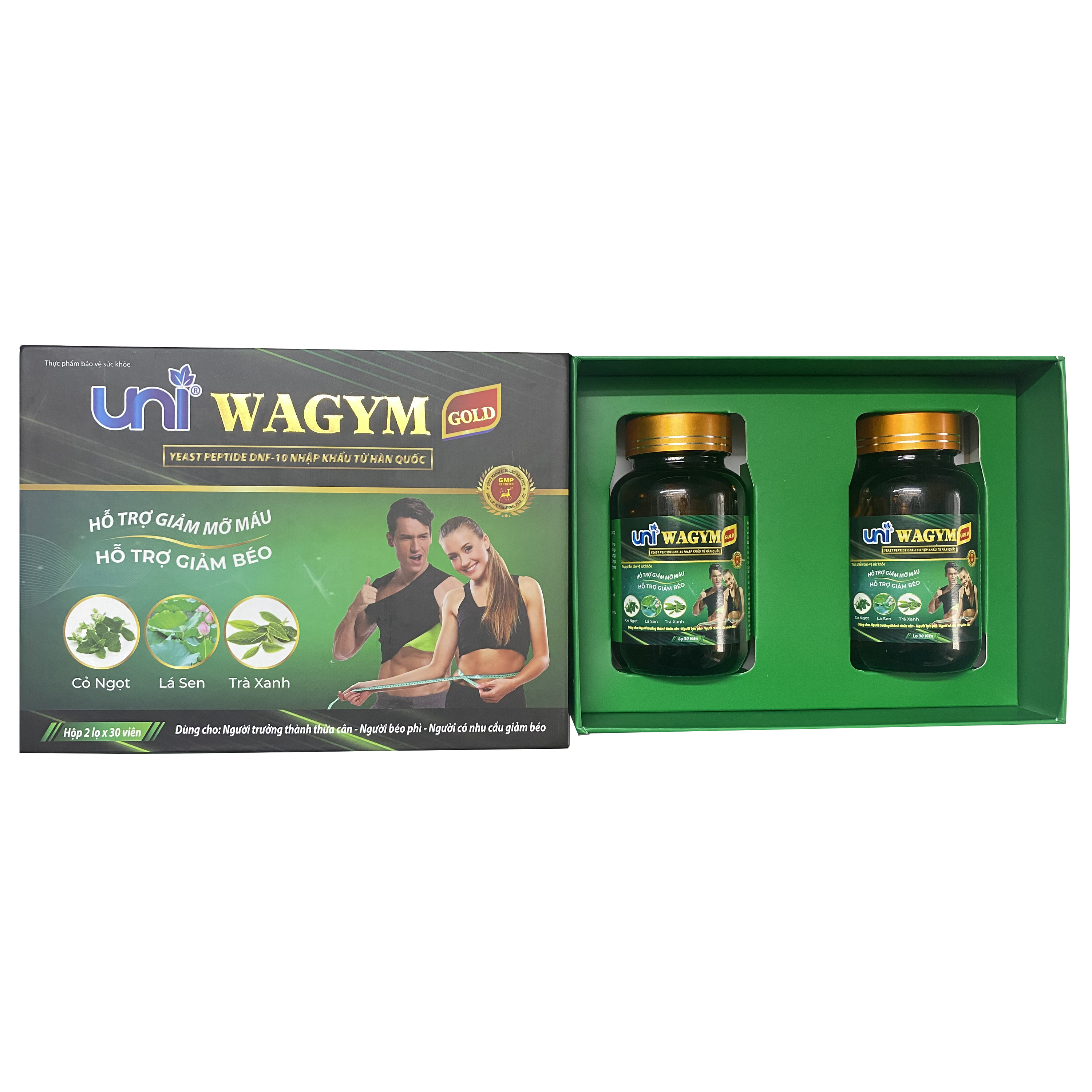 Thực Phẩm Chức Năng Hỗ Trợ Giảm Mỡ Máu, Giảm Béo Hiệu Quả Wagym Gold - Uni Pharma