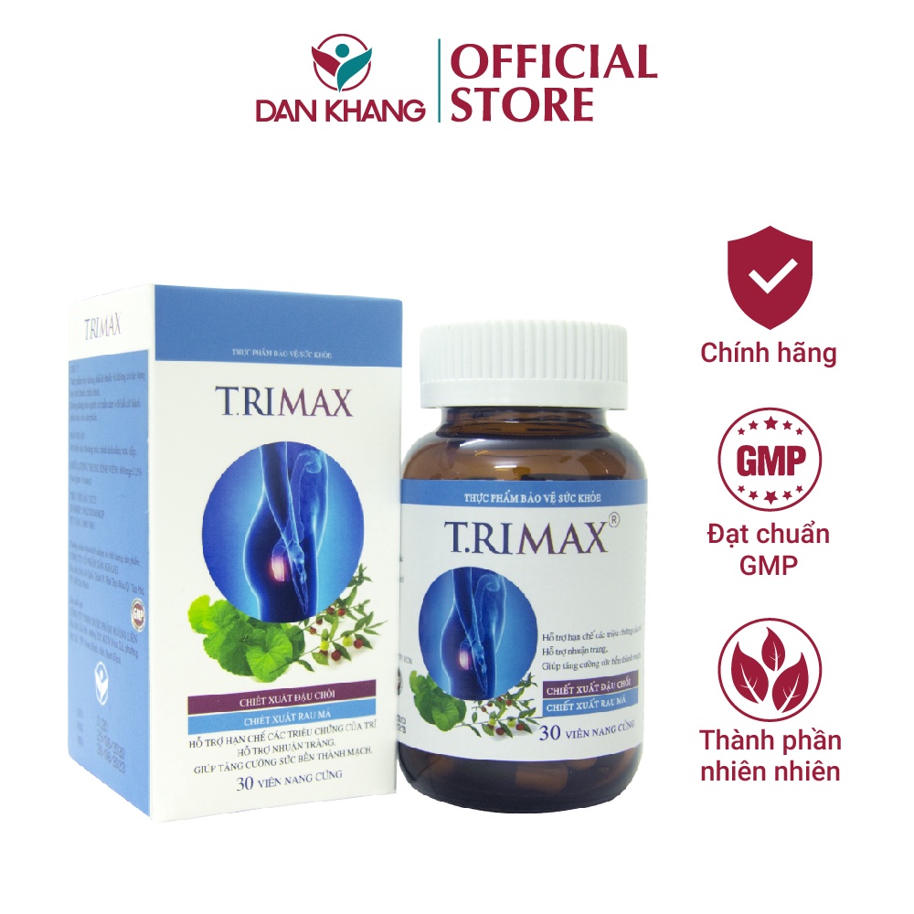 Alternative view of Viên Uống Co Thắt Búi Trĩ Giảm Sưng Đau Do Trĩ Trimax Hộp 30 Viên - Dân Khang