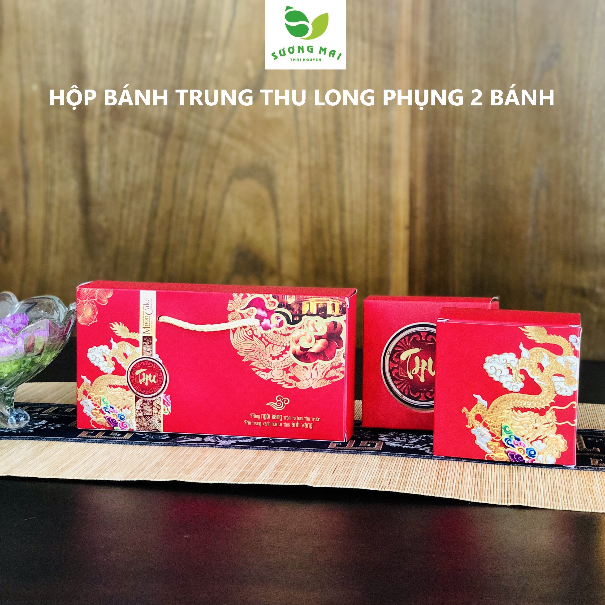 Hộp Bánh Trung Thu Long Phụng- Sương Mai - 2 Bánh/hộp
