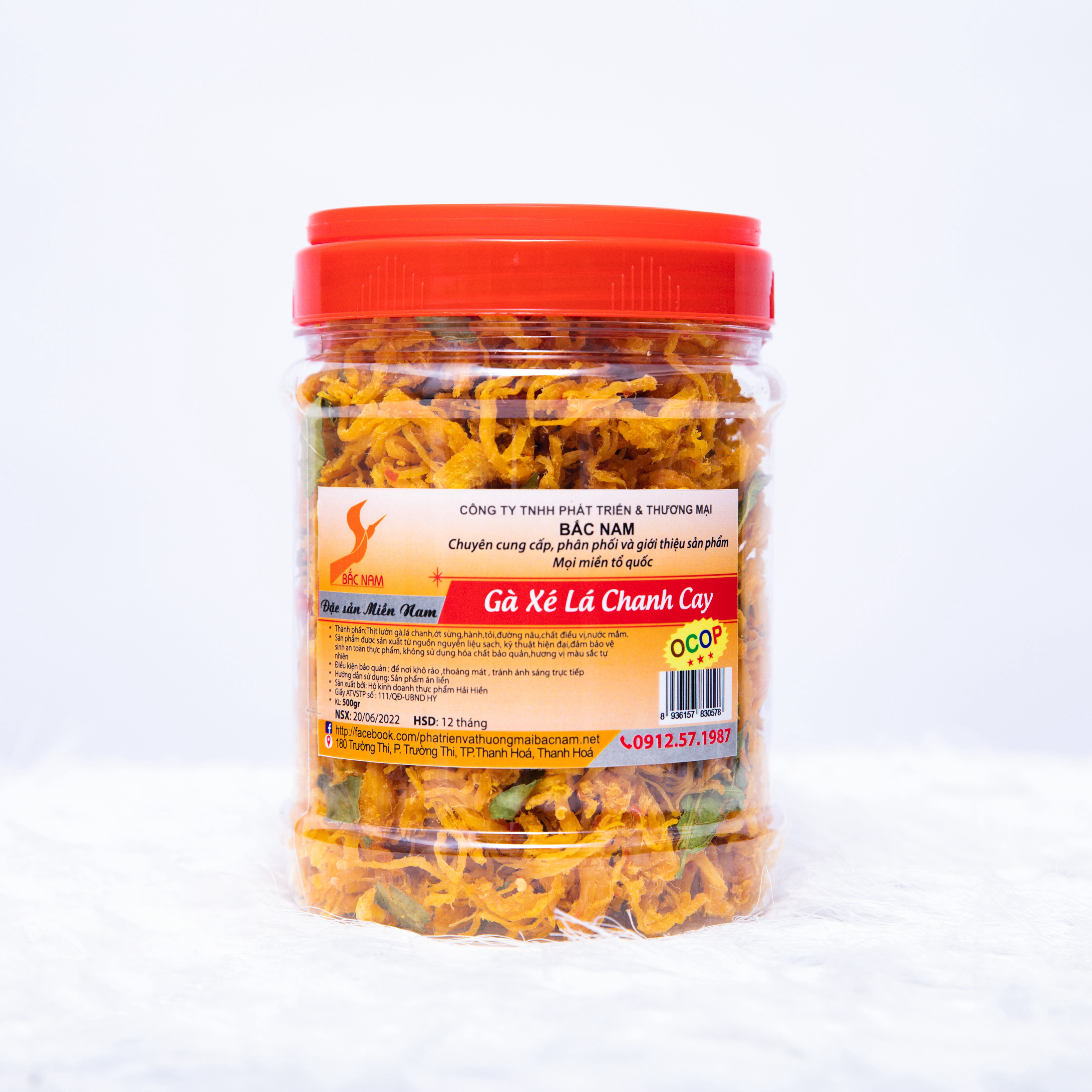 [hộp] Khô Gà Lá Chanh 500g - Bắc Nam