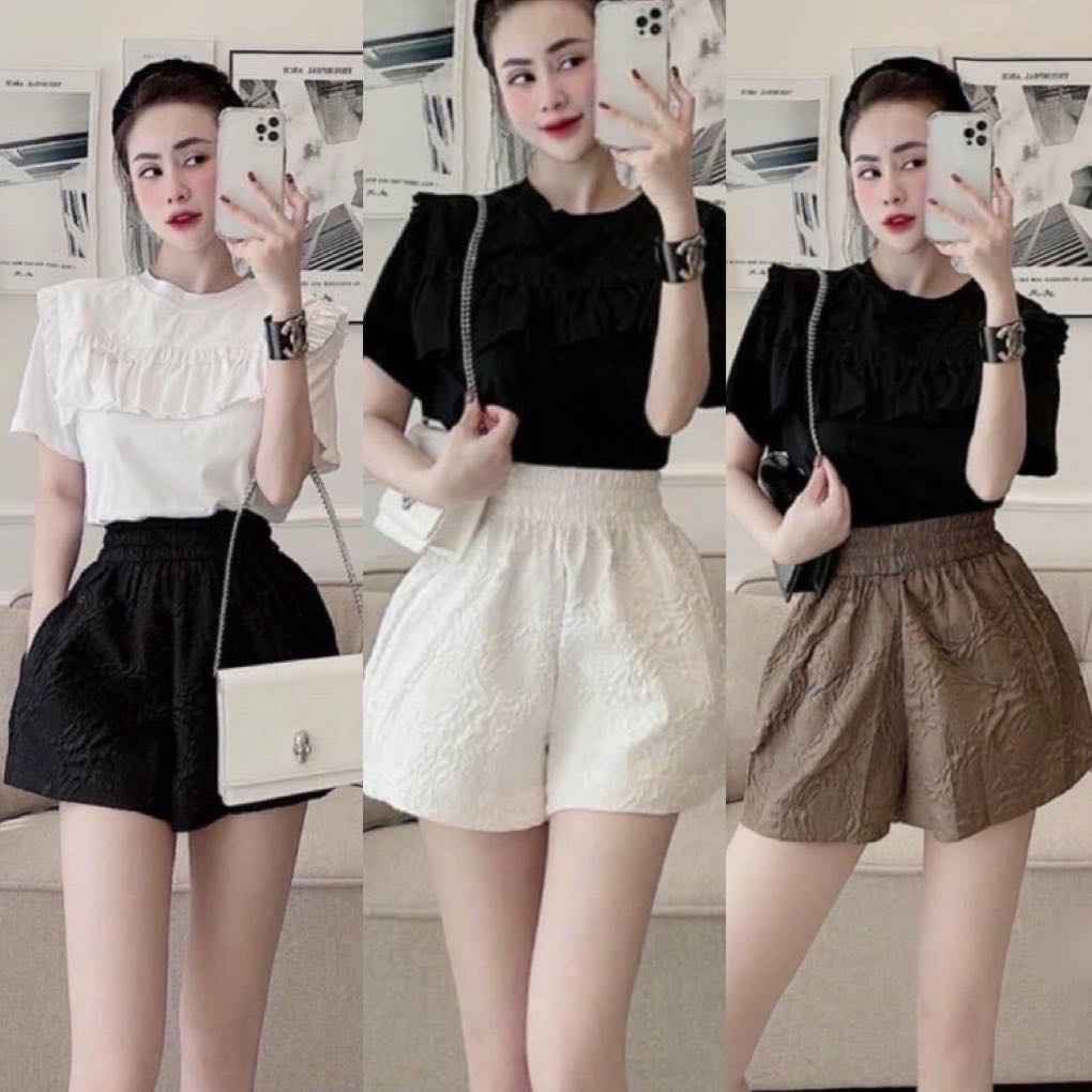 Quần Short Hoa Phồng - Chipxinhxk