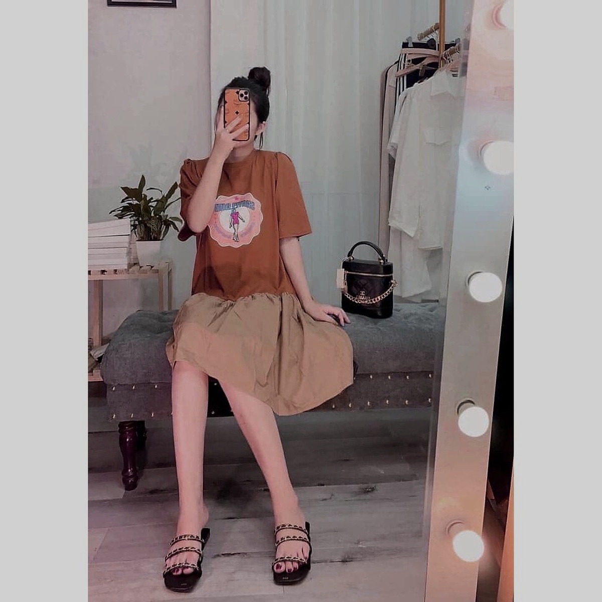 Alternative view of Váy Baby Doll In Hình Cô Gái - Diepchi Fashion