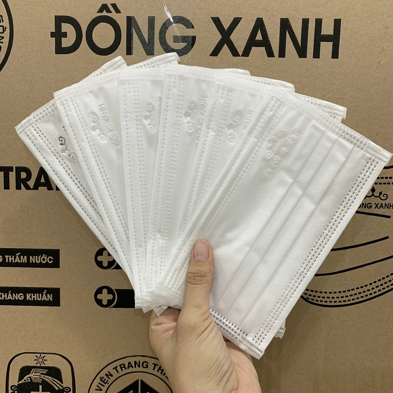 Alternative view of [thùng] Khẩu Trang Y Tế 4 Lớp (50 Cái/hộp, 50 Hộp/thùng) - Đồng Xanh Premium - Thùng 2500 Cái