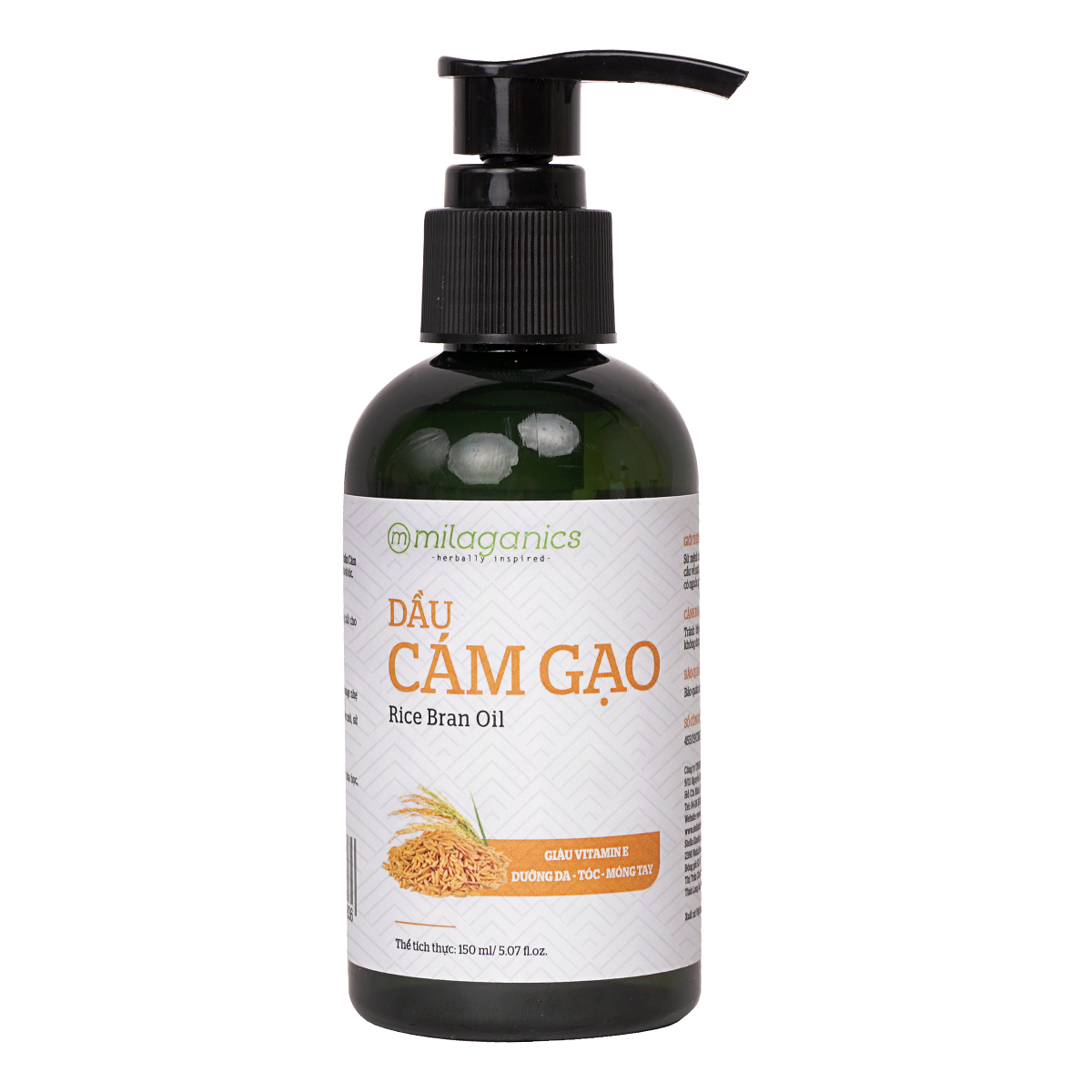 Alternative view of New Version Dầu Cám Gạo Nguyên Chất Thiên Nhiên 150ml - Milaganics