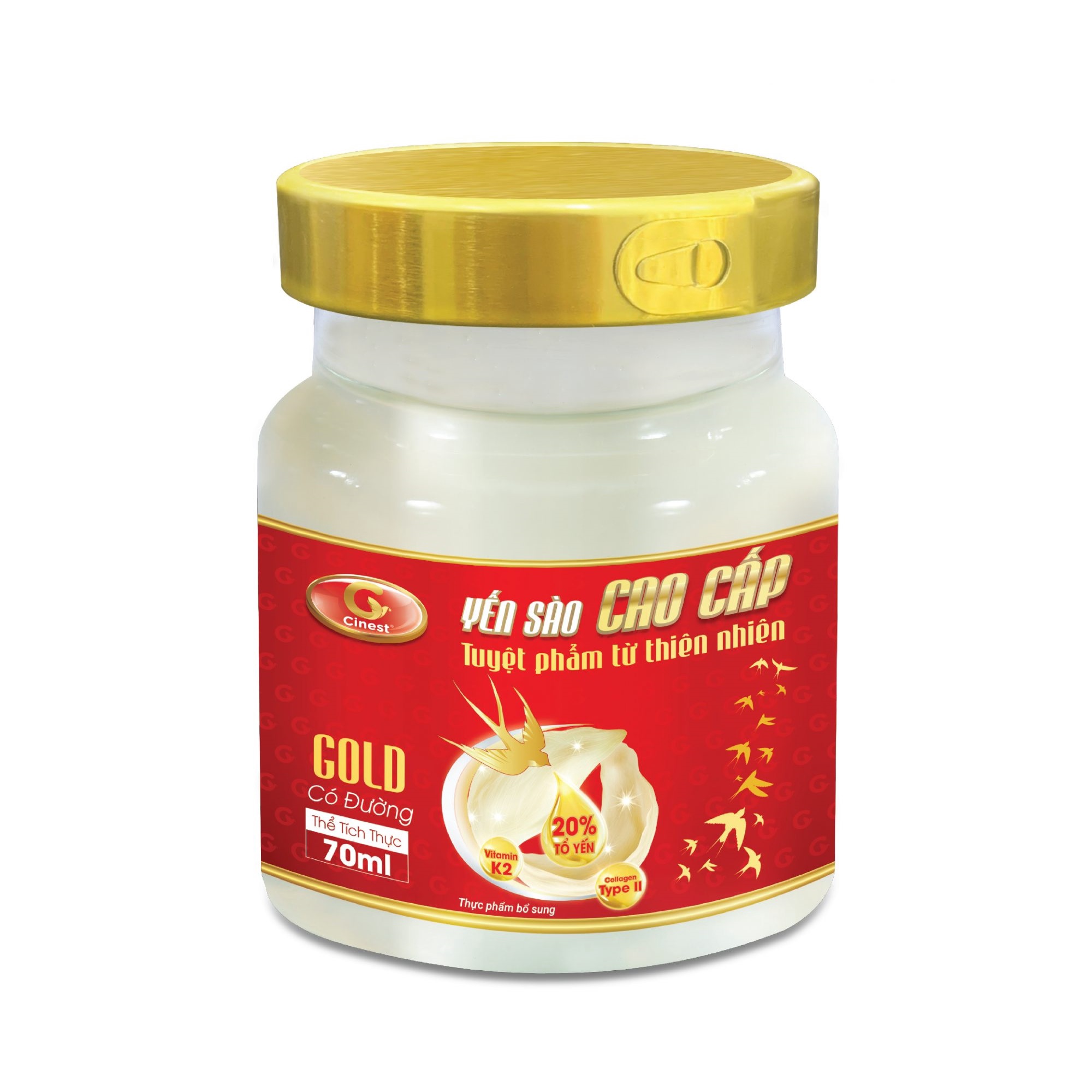 Alternative view of [hộp 6 Hũ] Yến Sào Cinest 20% Gold Có Đường 70ml - Franci