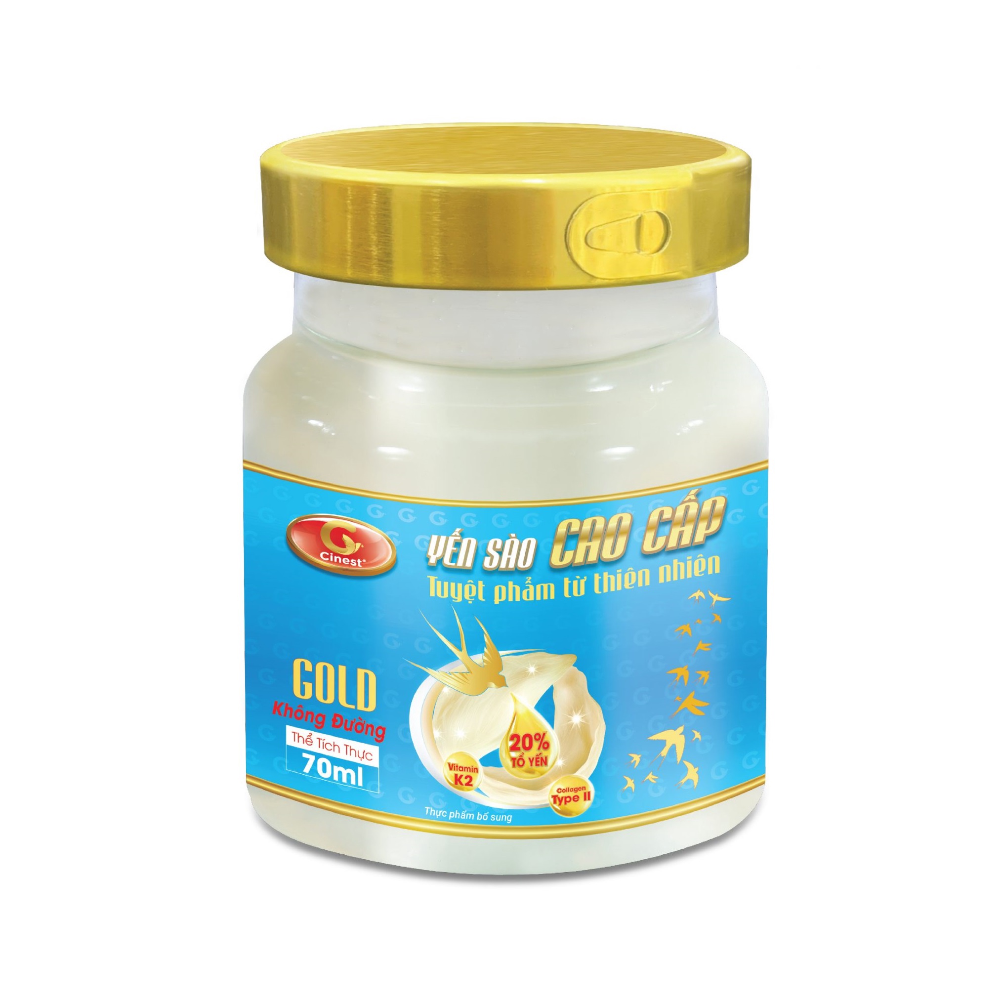 Alternative view of [hộp 6 Hũ] Yến Sào Cinest 20% Gold Không Đường 70ml - Franci