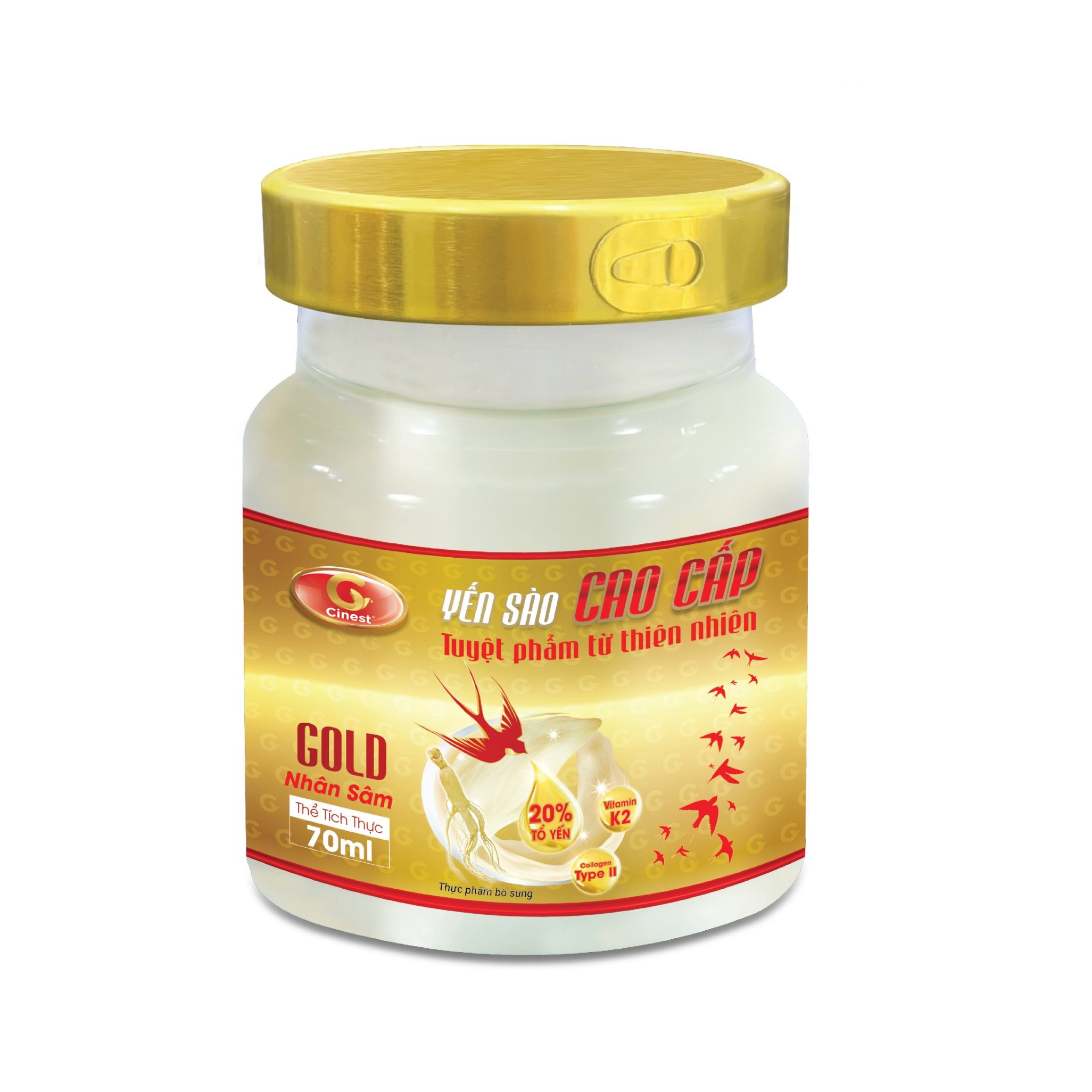 Alternative view of [hộp 6 Hũ] Yến Sào Cinest 20% Gold Nhân Sâm 70ml - Franci