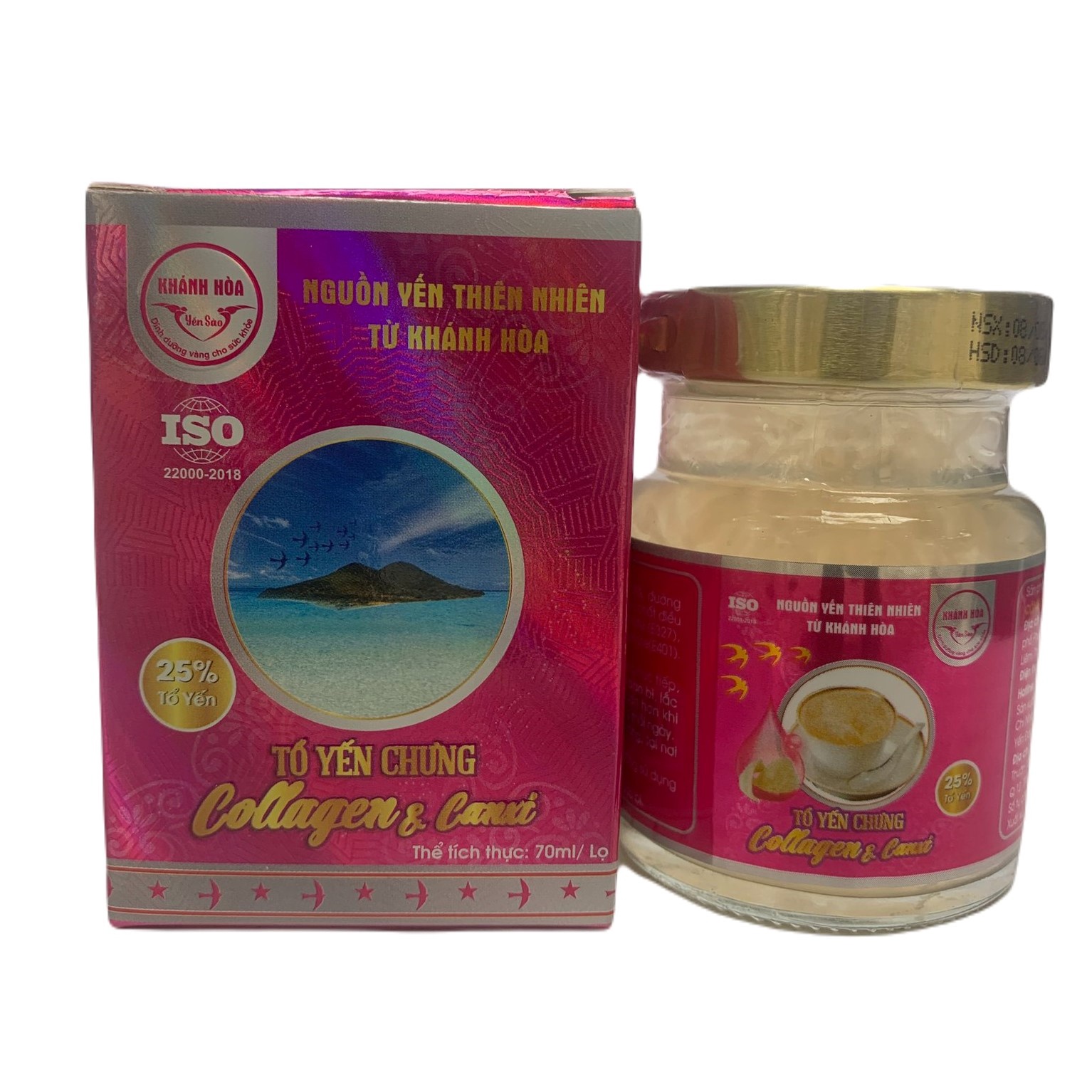 Tổ Yến Chưng Collagen Và Canxi 70ml - Khánh Hòa Yến Sào