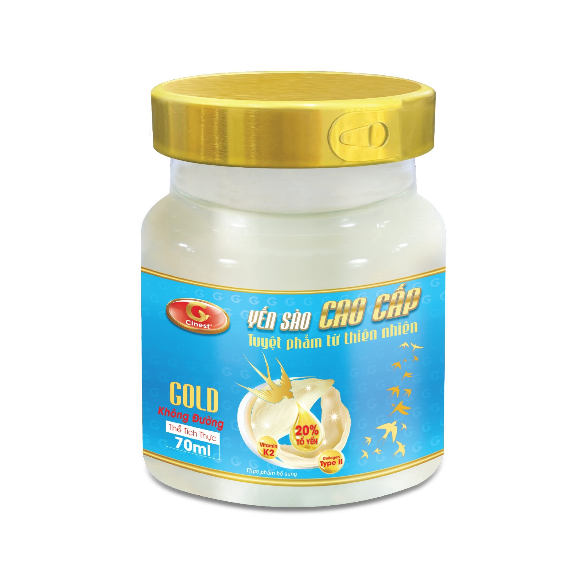 Yến Sào Cinest 20% Gold Không Đường 70ml - Franci