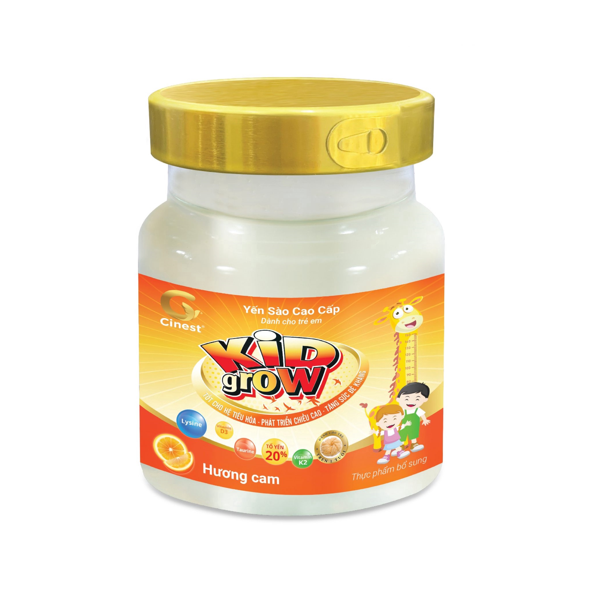 Yến Sào Cinest 20% Kid Grow Hương Cam 70ml - Franci