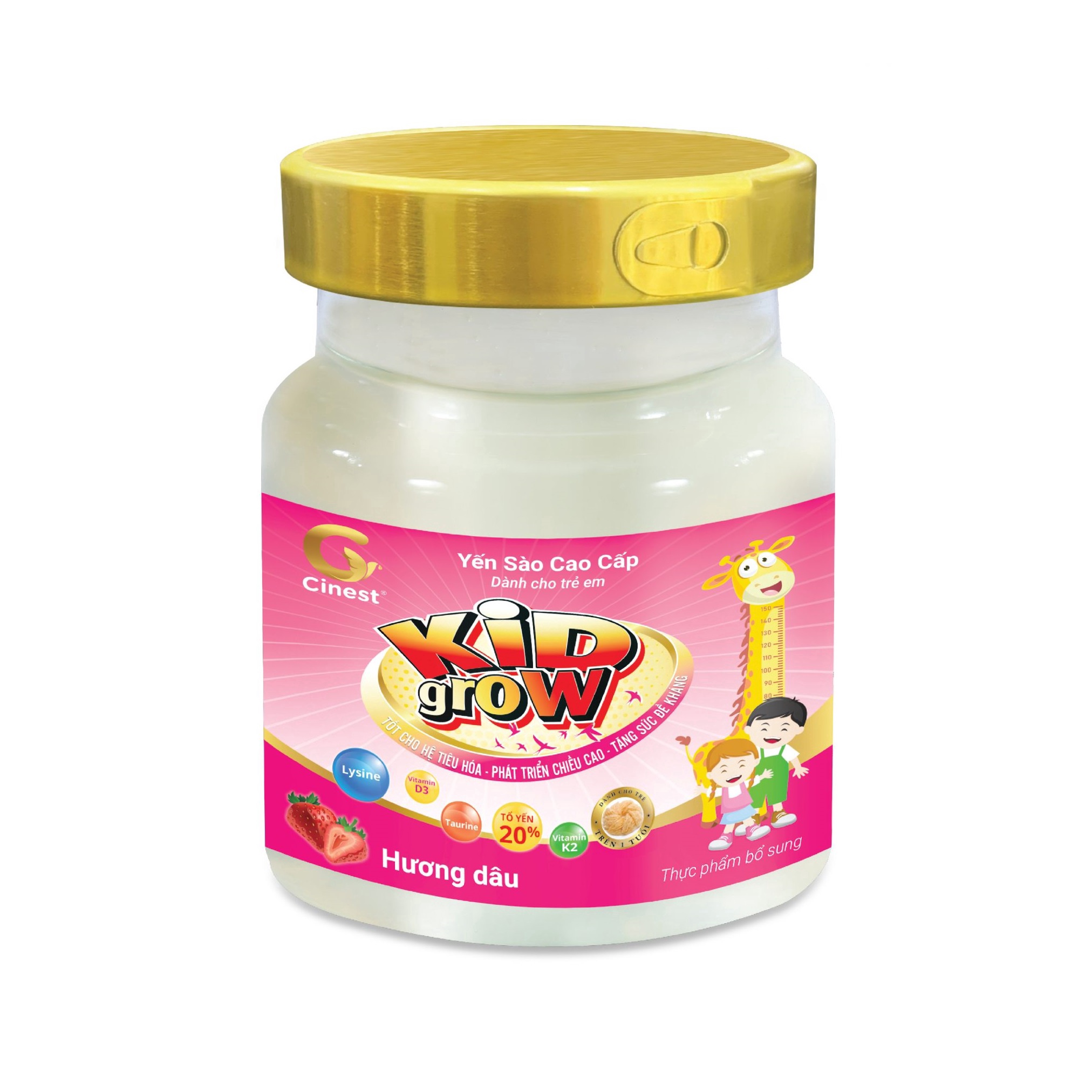 Yến Sào Cinest 20% Kid Grow Hương Dâu 70ml - Franci