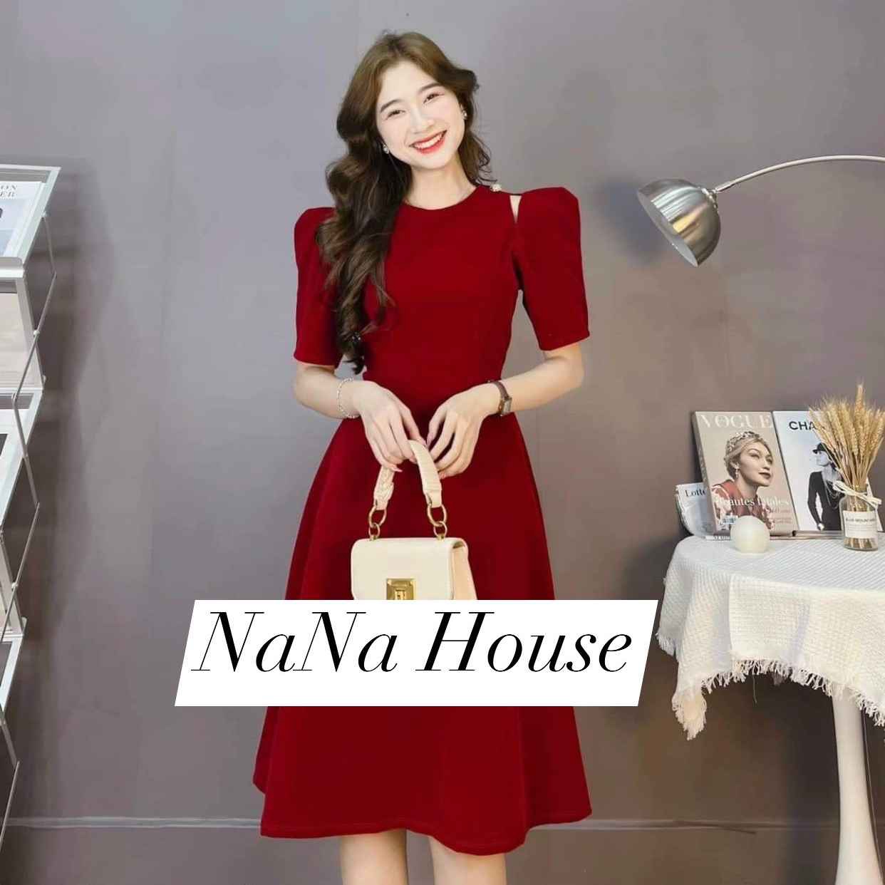 Alternative view of Đầm Nhung Cứng Form Xòe S44- Nana House