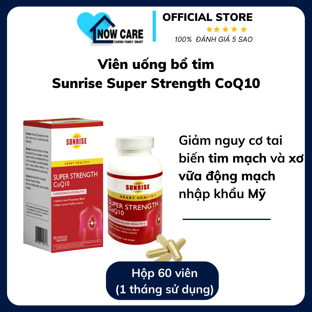 Viên Bổ Tim Super Strength Coq10 - Sunrise