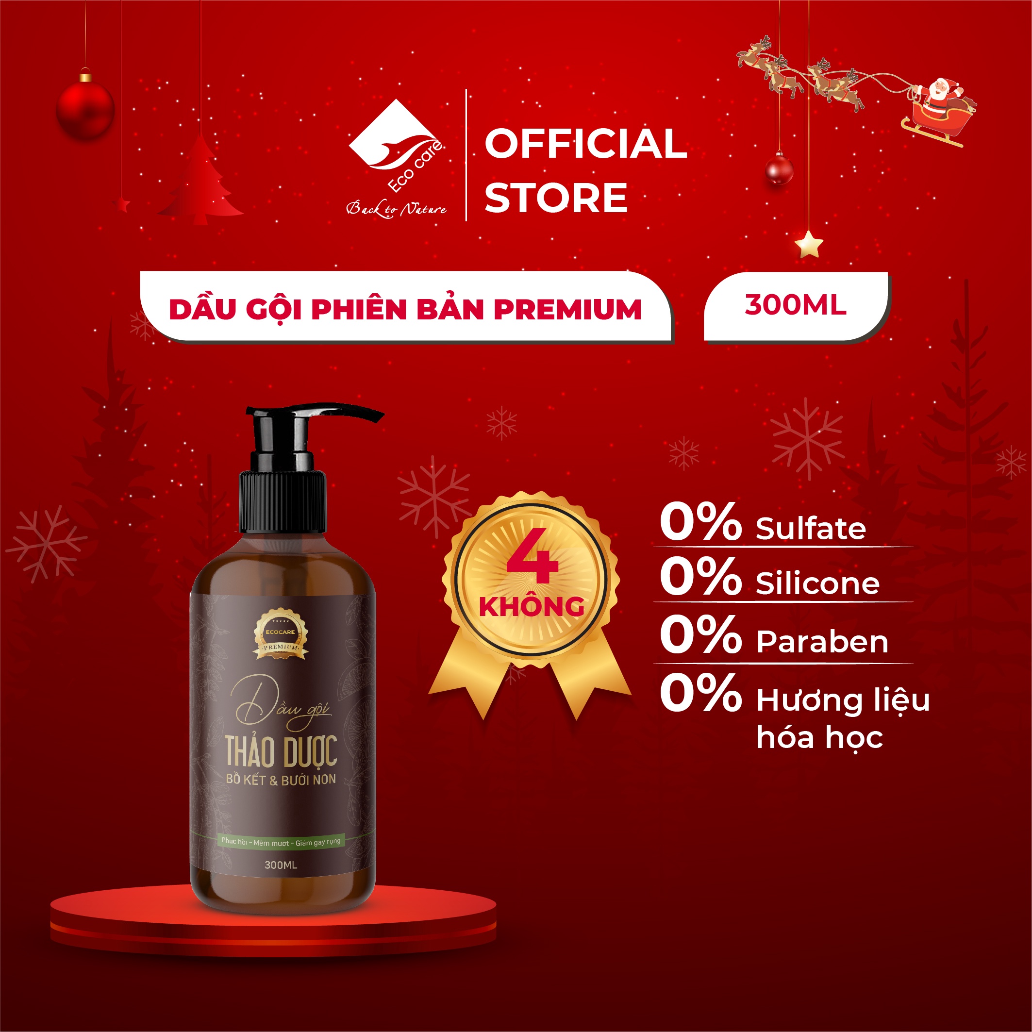 Dầu Gội Thảo Dược Premium 300ml - Ecocare