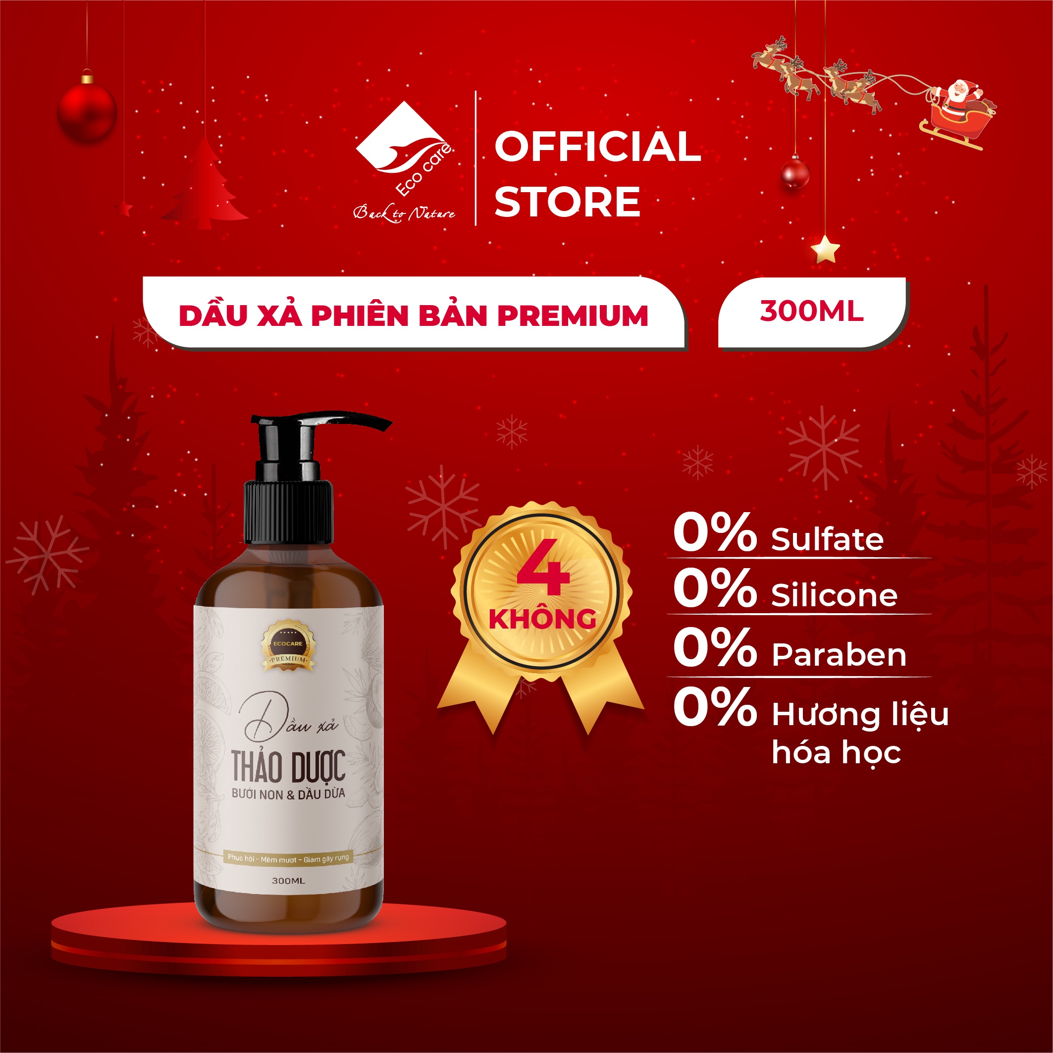 Dầu Xả Thảo Dược Premium 300ml - Ecocare