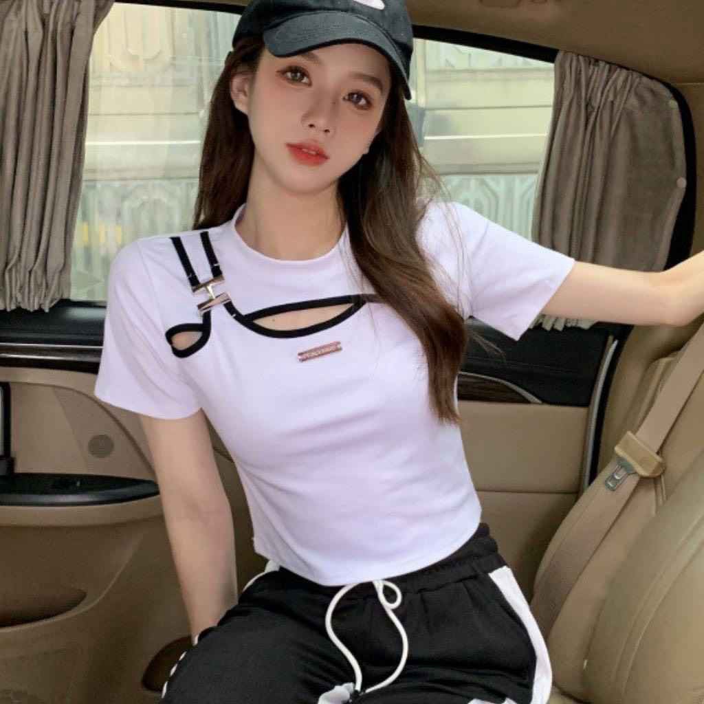 Alternative view of Áo Gân Phối Viền Dáng Croptop - Lê Phương Boutique