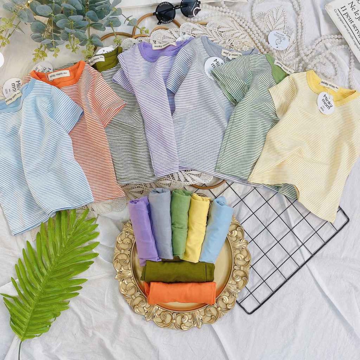 Bộ Cộc Thun Lạnh Minky Mom Sọc Cho Bé - Be Yourself