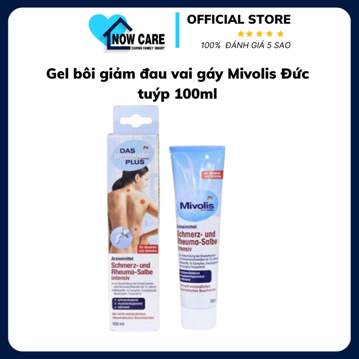 Gel Bôi Giảm Đau Vai Gáy Đức Tuýp 100ml- Mivolis