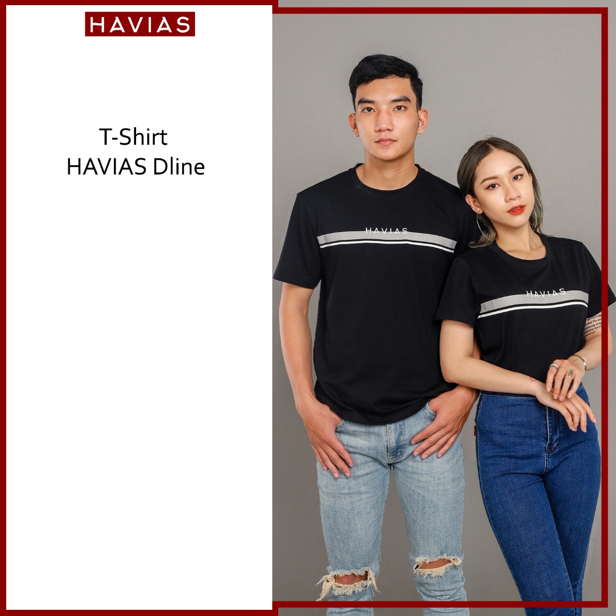 Áo Thun Nam Nữ Cặp Đôi Cotton Dline - Havias
