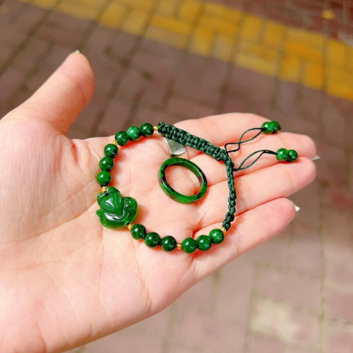 Bộ Trang Sức Hồ Ly Ngọc Cẩm Thạch Sơn Thủy Thiên Nhiên - Thắng Giang