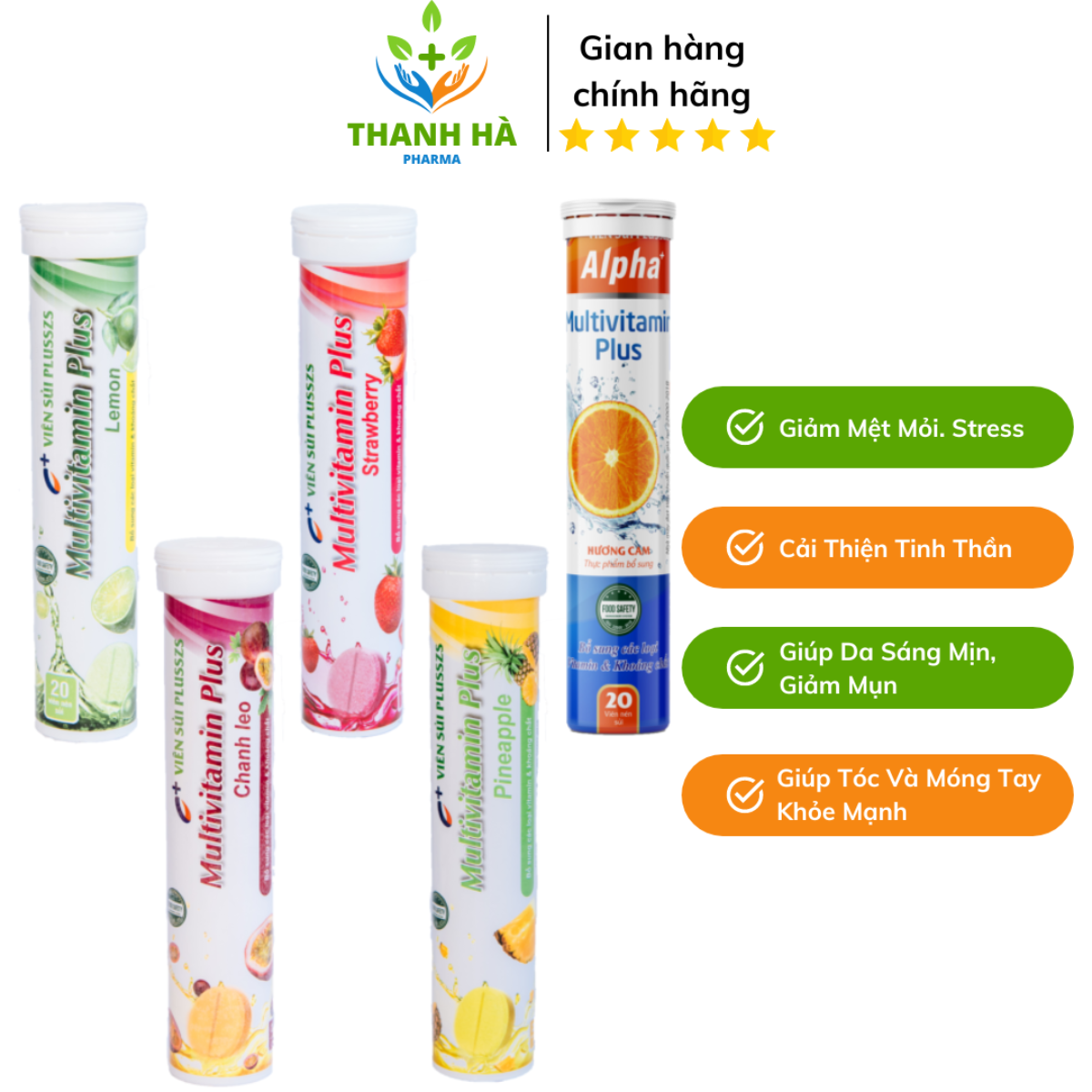 Viên Sủi Multivitamin Đa Khoáng Chất Nâng Cao Sức Khỏe - Alpha+