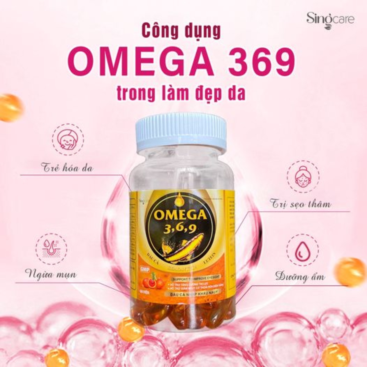 Alternative view of Combo 3 Hộp Omega 3, 6, 9 Bổ Não, Tăng Trí Nhớ, Sáng Mắt - Singcare