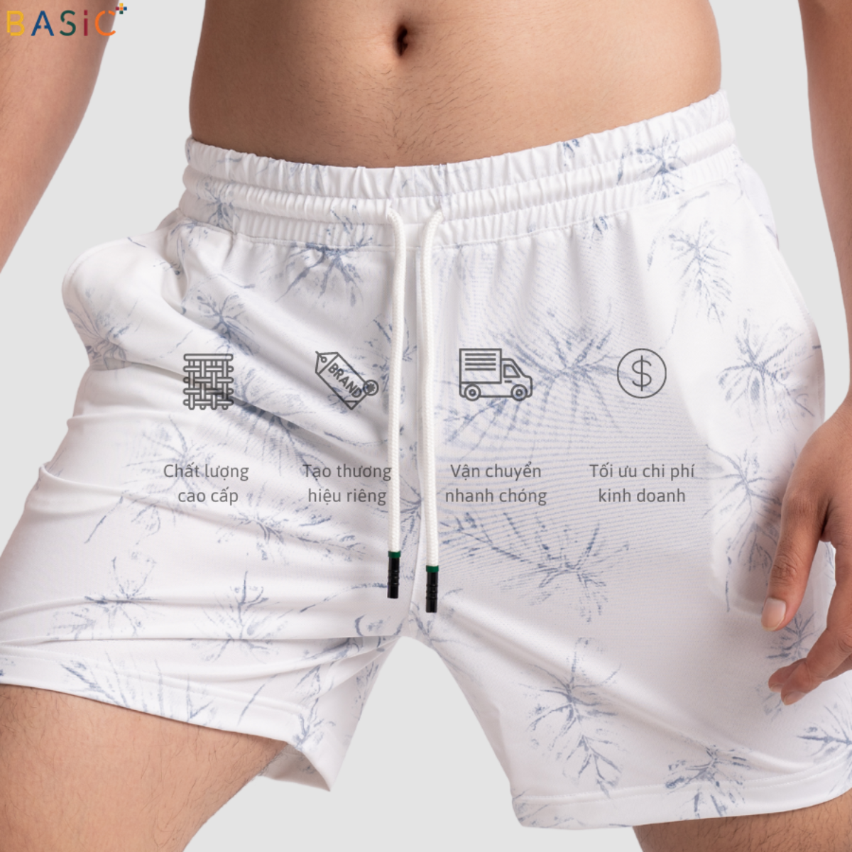Quần Short Tropical Heat Transfer Printing Slimfit No 068 - Basic Plus