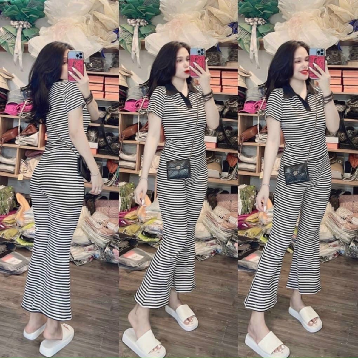 Set Bộ Thun Gân Tay Ngắn Quần Dài Loe - Be Yourself
