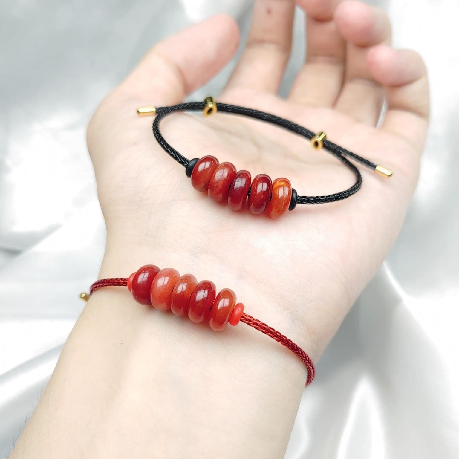 Vòng Tay Ngũ Điếu Ngọc Cẩm Thạch Huyết Thiên Nhiên - Thắng Giang