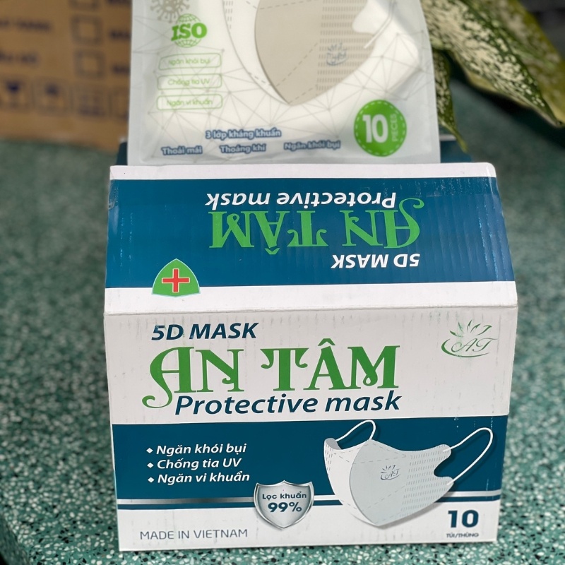 Hộp 100 Cái Khẩu Trang 5d - An Tâm