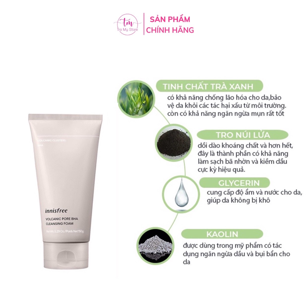 Alternative view of Sữa Rửa Mặt Sạch Sâu Đá Tro Núi Lửa 150ml - Innisfree