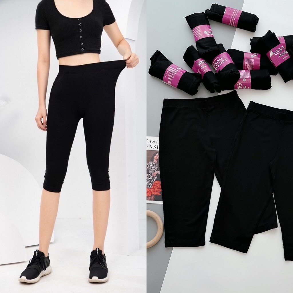 Alternative view of Quần Ngố Thái, Quần Legging Thái Cuộn Co Giãn 4 Chiều - Dmastore