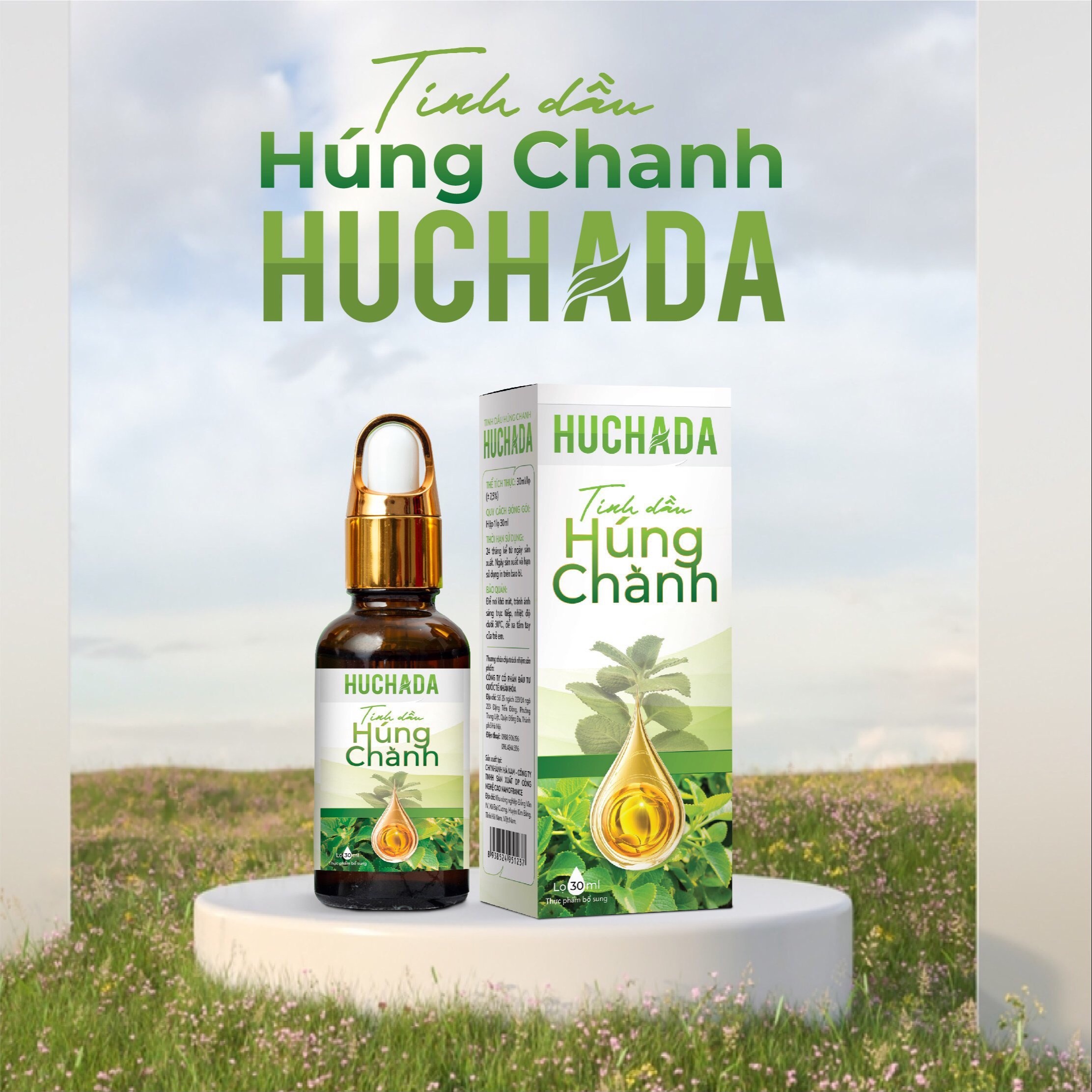 Tinh Dầu Húng Chanh Huchada 30ml - Bdcare
