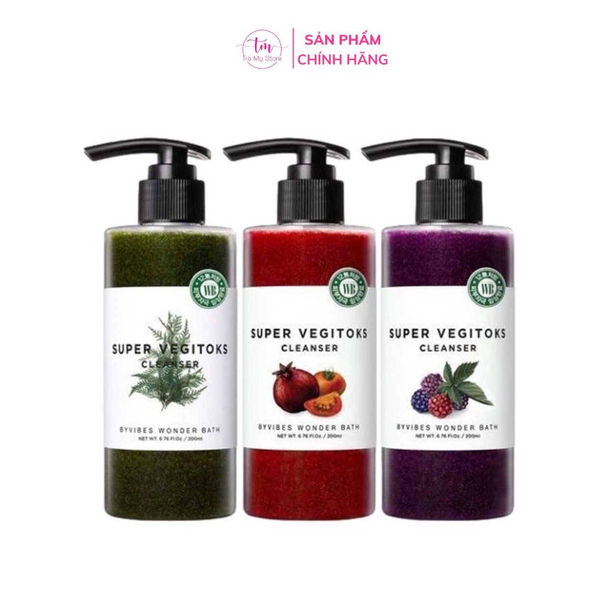 Sữa Rửa Mặt Rau Củ Super Vegitoks Cleanser 300ml - Wonder Bath