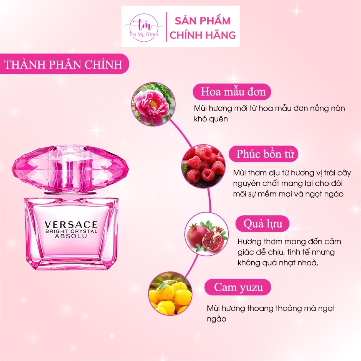 Alternative view of Nước Hoa Nữ Versace Bright Crystal Edt 5ml Và 90ml - Versace