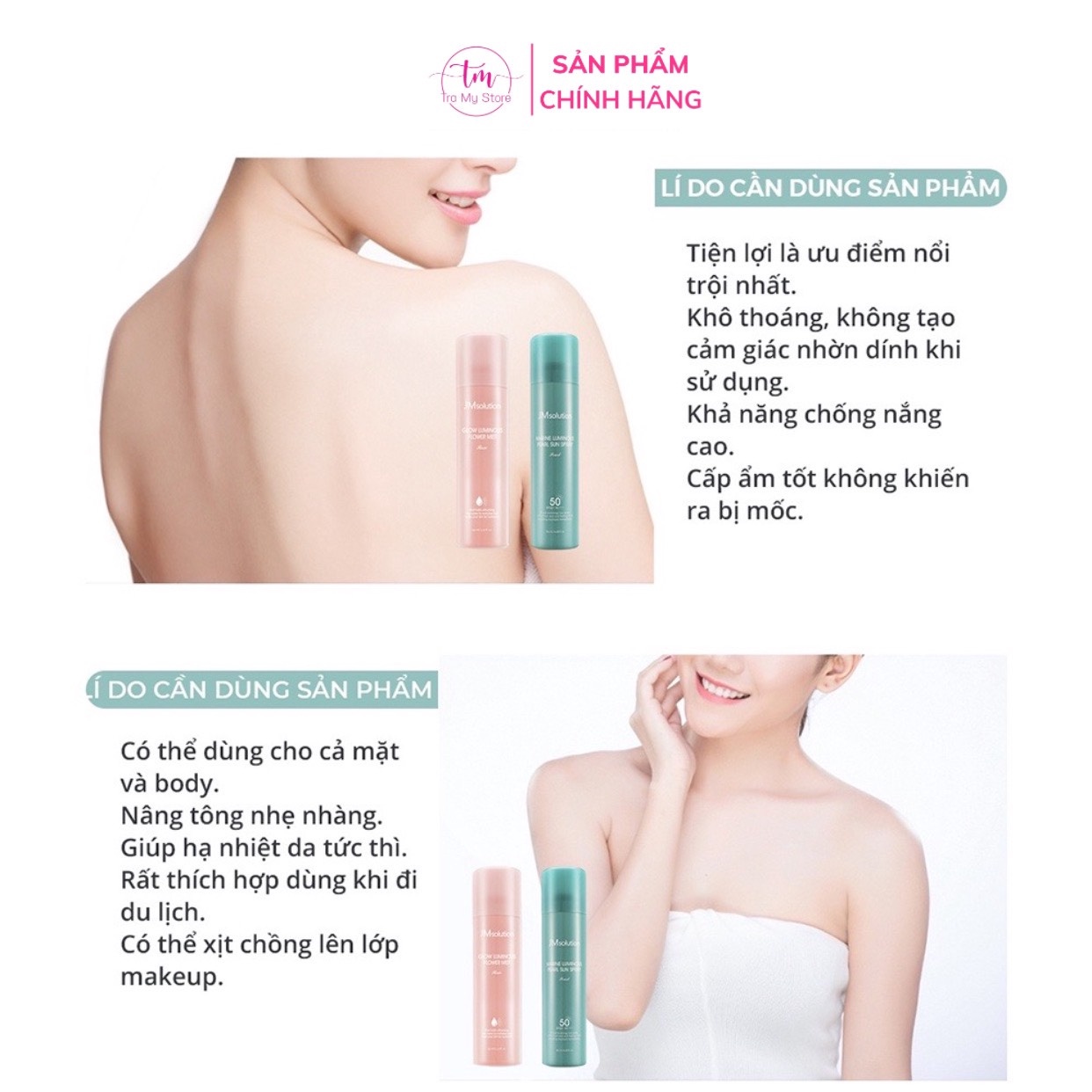 Xịt Chống Nắng Toàn Thân Jmsolution Spf50+ Pa++++ Sun Spray 180ml - Sun Spray