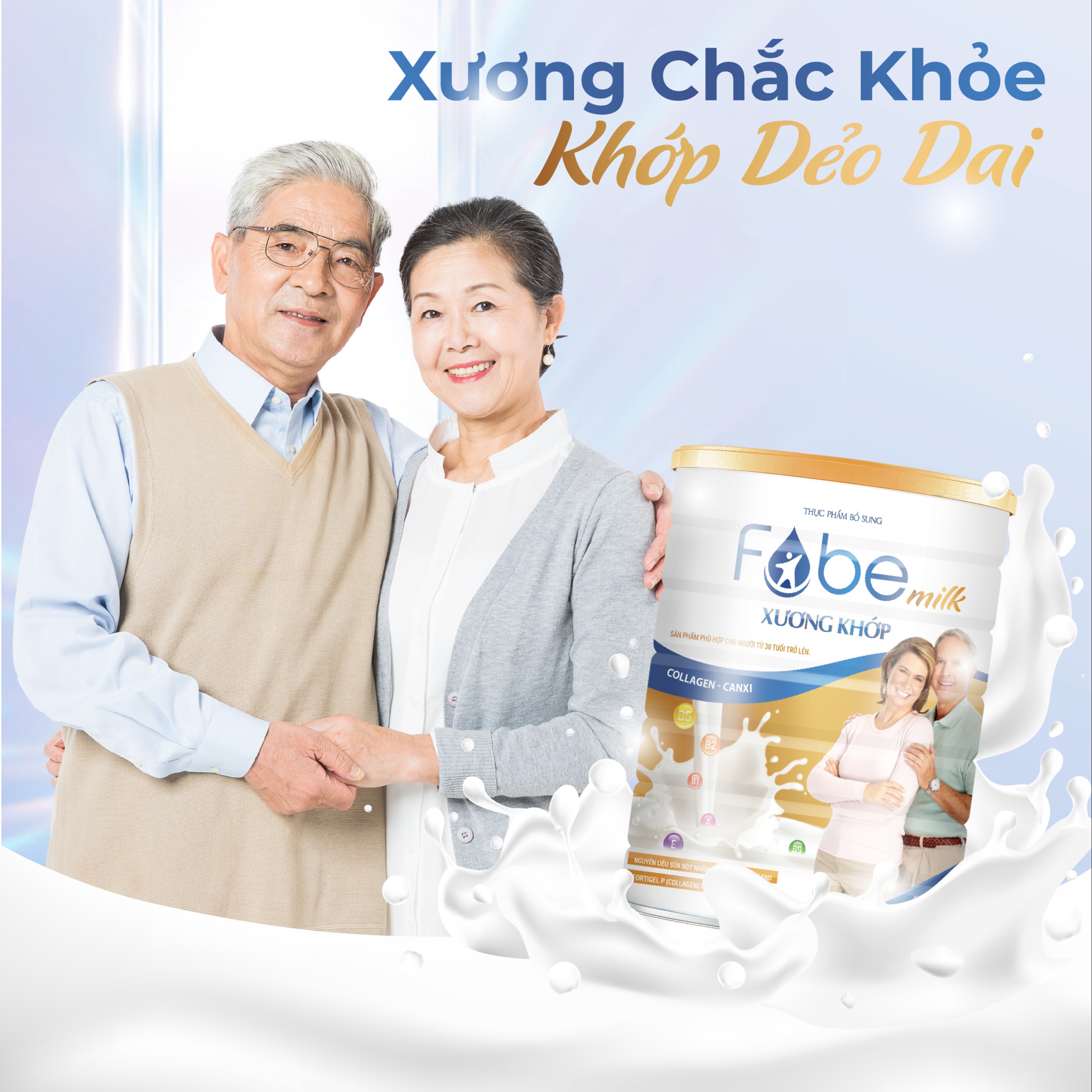 Alternative view of Sữa Bột Fobemilk Xương Khớp, Bổ Sung Collagen Giúp Xương Chắc Khỏe Dẻo Dai 900g - Fobelife
