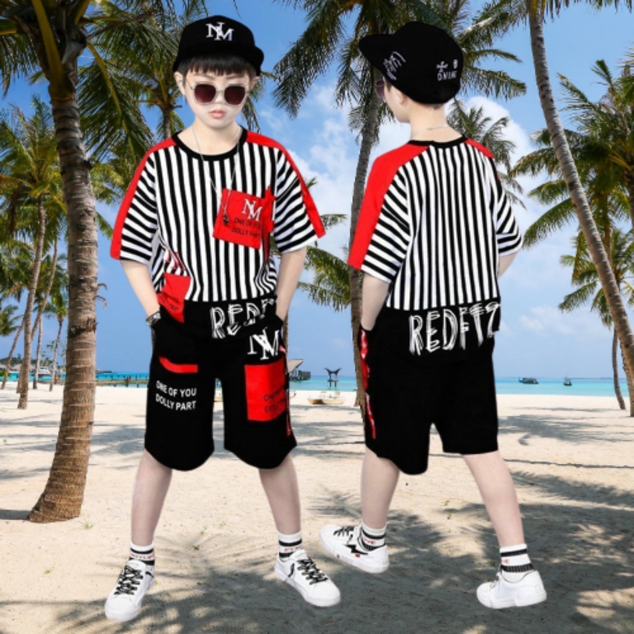 Bộ Quần Áo Bé Trai Quần Short Style Cool Chất Vải Cotton Cao Cấp Mịn Mát Ad1203 - Zinpro
