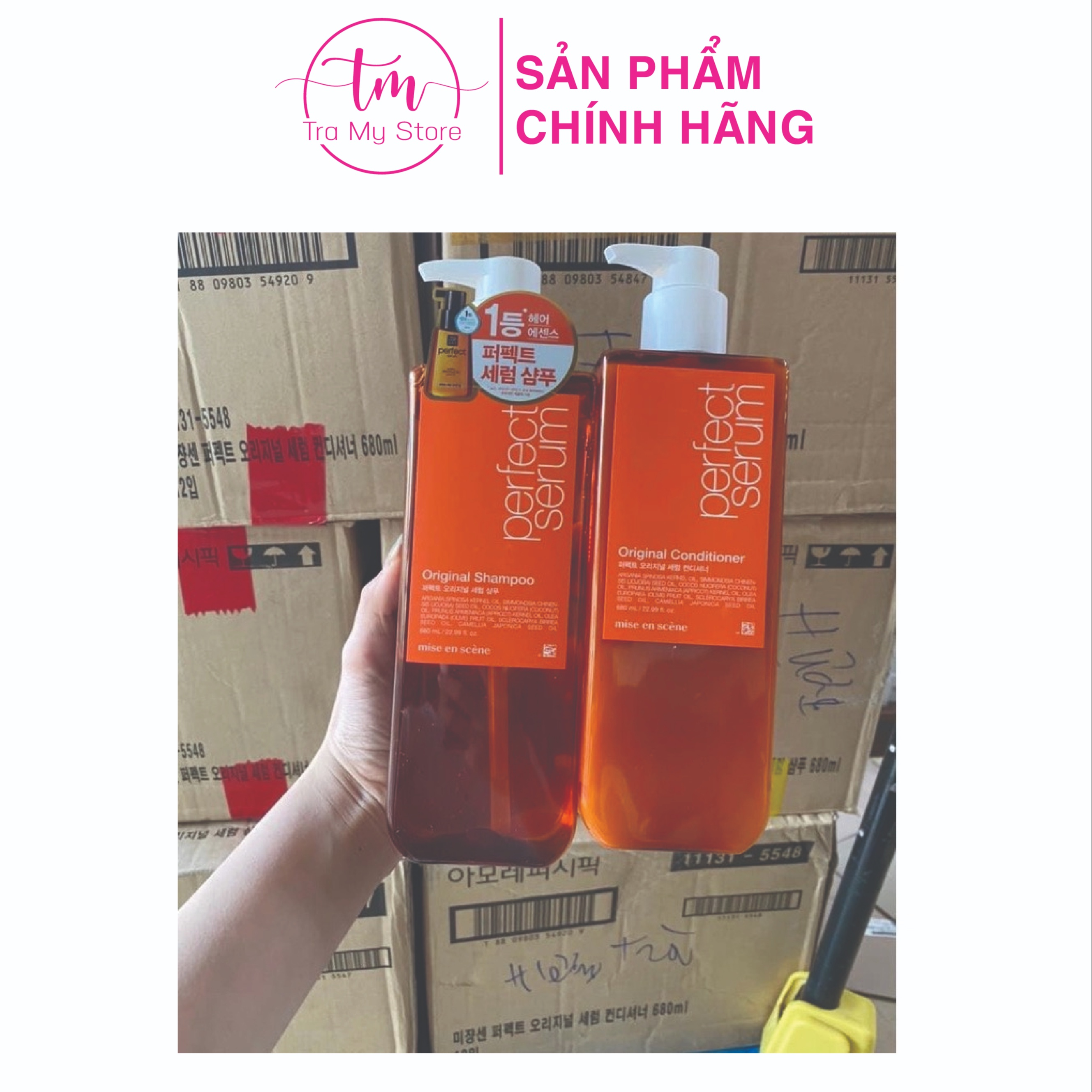 Dầu Gội Và Xả Misen Hàn Quốc Màu Vàng 680ml/chai - Misen